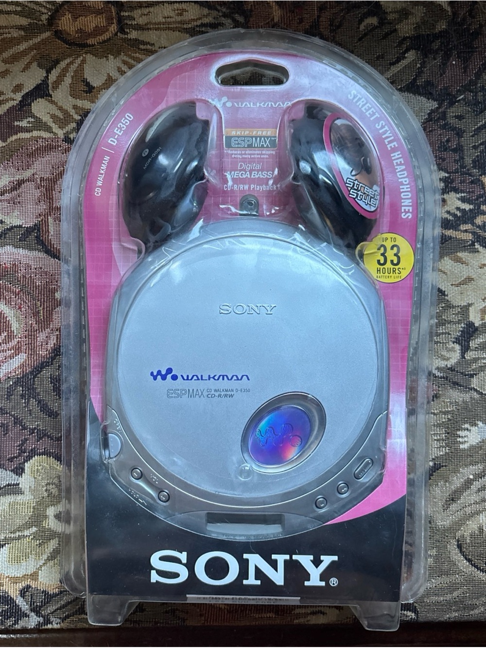 Vintage Sony Portable CD Walkman D-E350 Factory Sealed, 2002. Street Style
